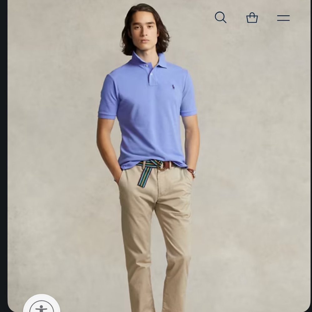 Ralph Lauren 30W 32L Stretch Straight Fit Chino Pant - Beige